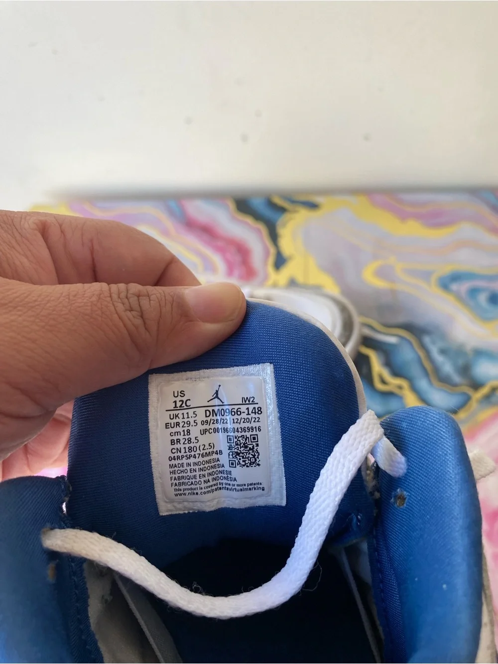 Air Jordan 3 Retro Wizards True Blue Preschool Sneakers 12C Streetwear